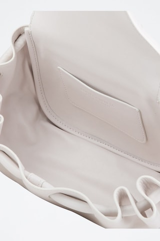 Lamsleren Schoudertas - Wit en Zilverkleurig - Wit