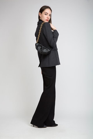 Kalfsleren Miniclutch - Zwart en Goudkleurig - Bottega Veneta - Zwart