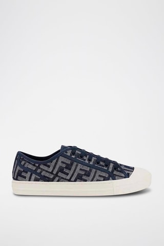 Leren Sneakers Domino - Marineblauw - Fendi - Blauw