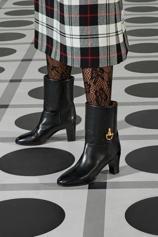 Leren Enkellaarzen Horsebit - Zwart - Gucci - Zwart en goudkleurig