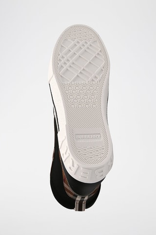 Leren Hoge Sneakers - Zwart - Burberry - Zwart