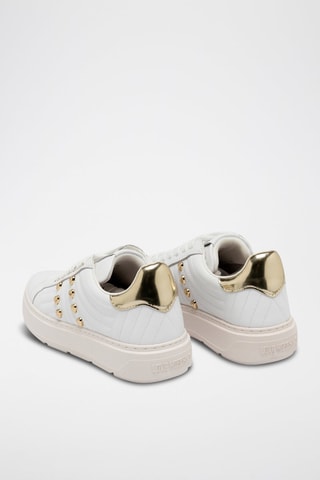 Leren Platform Sneakers - Wit - Wit