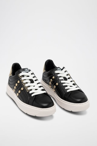 Leren Sneakers - Zwart - Zwart