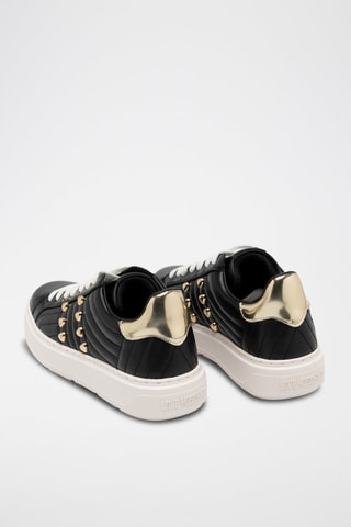 Leren Sneakers - Zwart - Zwart