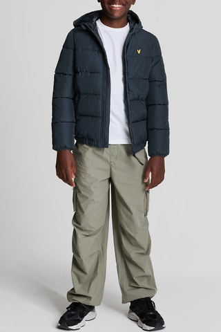 Blusão com capuz - Azul-marinho