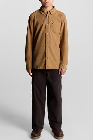 Camisa em veludo - Castanho-claro