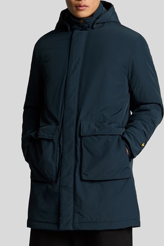 Parca com capuz - Azul-marinho