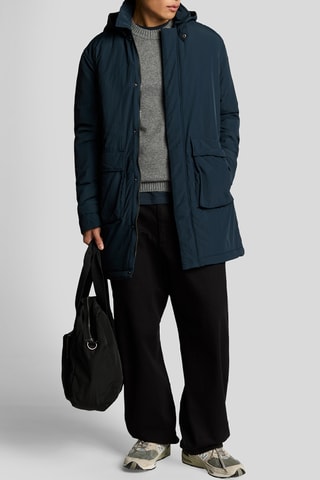 Parca com capuz - Azul-marinho