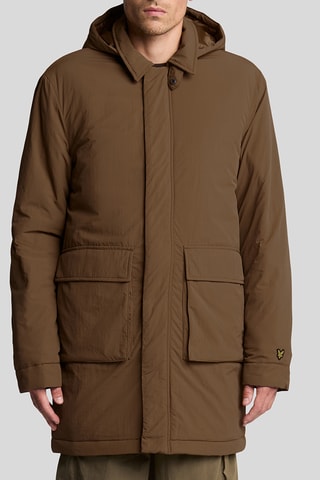 Parca com capuz - Castanho escuro