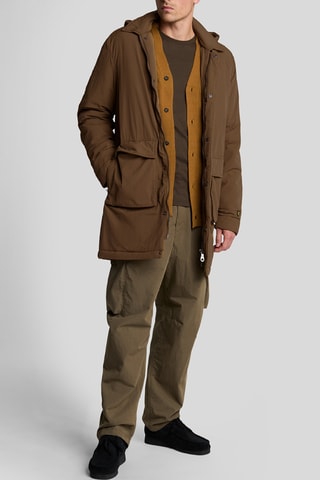 Parca com capuz - Castanho escuro