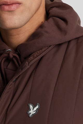 Colete acolchoado reversível - Castanho