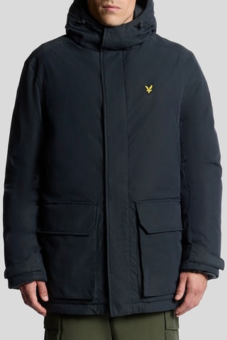 Parca com capuz - Azul-marinho