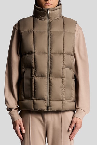 Colete acolchoado - Castanho