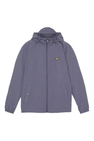 Corta-vento com capuz - Cinzento