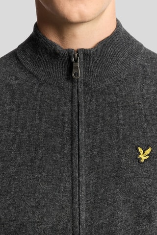 Casaco de malha em lã de cordeiro - Antracite