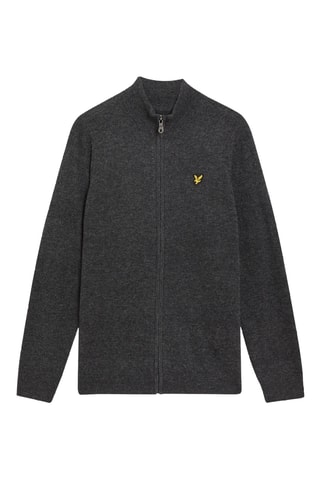 Casaco de malha em lã de cordeiro - Antracite