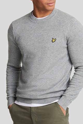 Camisola em lã merino - Cinzento-mesclado