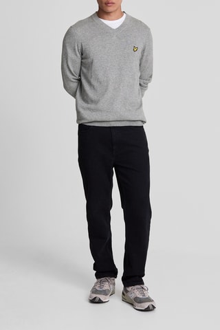 Camisola em lã merino - Cinzento-mesclado