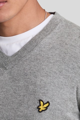 Camisola em lã merino - Cinzento-mesclado