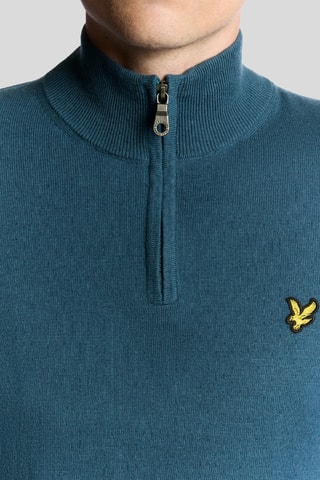 Camisola em lã merino - Azul-pato