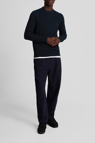 Camisola em lã de cordeiro - Azul-marinho