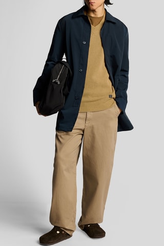 Camisola em lã e caxemira - Caqui