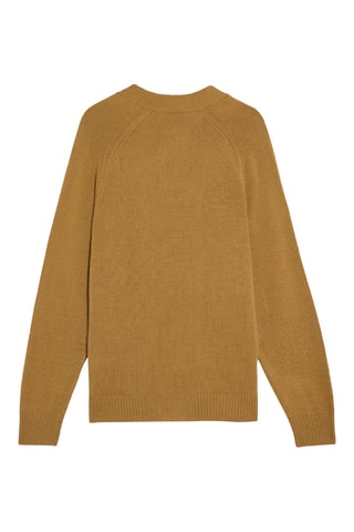 Casaco de malha em lã e caxemira - Dourado