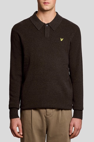 Camisola em lã de cordeiro - Castanho