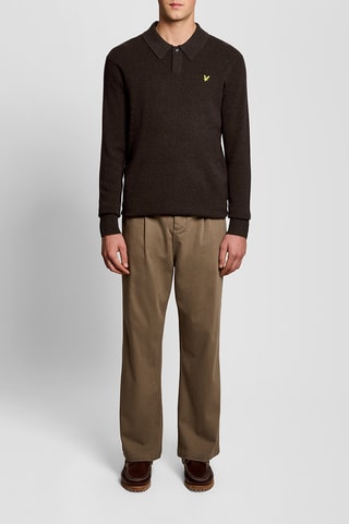 Camisola em lã de cordeiro - Castanho