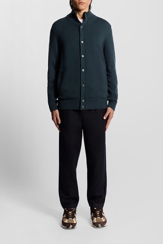 Casaco de malha - Verde-escuro