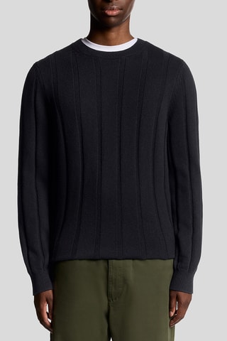 Camisola em lã - Azul-marinho