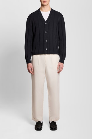 Casaco de malha em lã - Azul-marinho