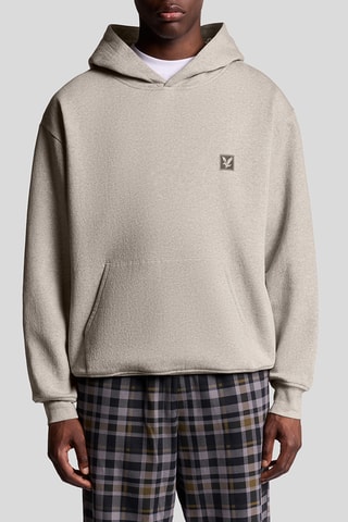 Sweat com capuz - Bege mesclado