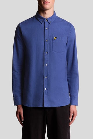 Camisa regular - Azul-petróleo