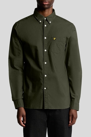 Camisa regular - Verde-azeitona