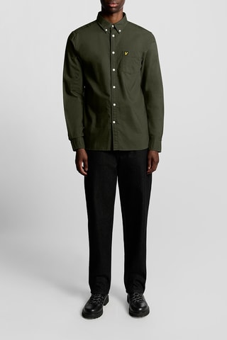 Camisa regular - Verde-azeitona