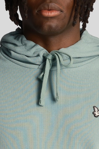 Sweat com capuz - Verde-água