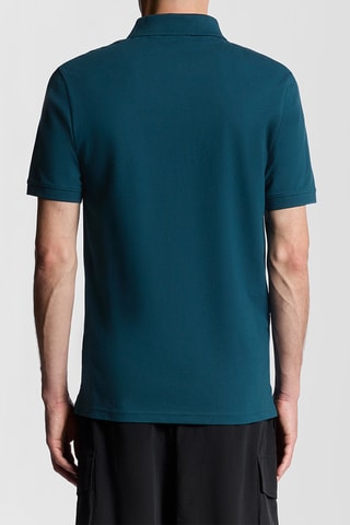 Polo regular - Azul-petróleo