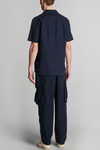 Camisa em linho - Azul-marinho