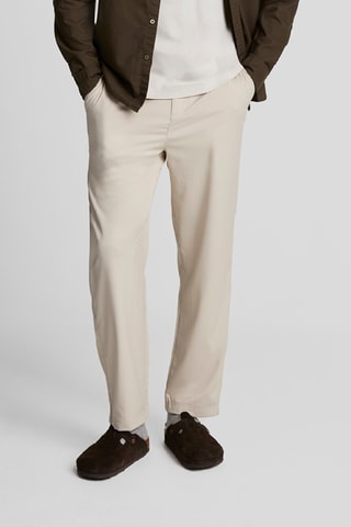 Calças straight - Cru