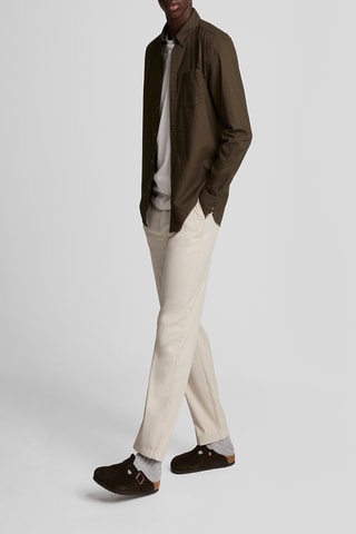 Calças straight - Cru