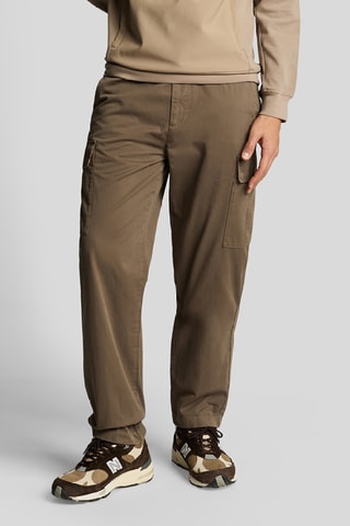 Calças cargo regular - Caqui