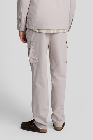 Calças cargo - Bege-claro