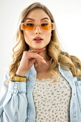 Lunettes de soleil mixte - Catégorie 2 - Orange et rose