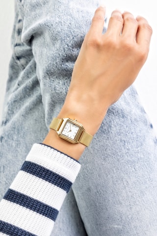 Montre à quartz japonais en acier - Doré et blanc  - Emily Westwood 