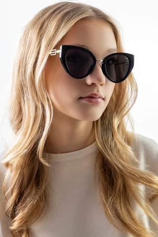 Lunettes de soleil femme - Doré et noir