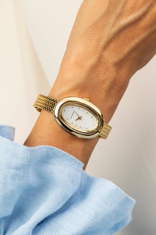 Montre à quartz en acier et nacre - Doré - Emily Westwood