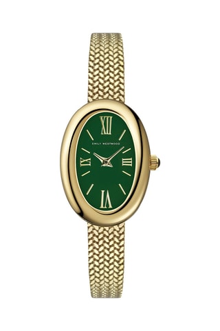 Montre à quartz en acier - Doré et vert - Emily Westwood