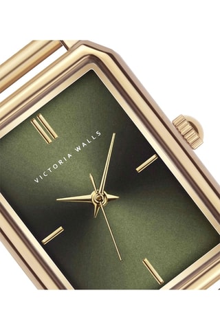 Montre à quartz en acier - Doré et vert - Victoria Walls