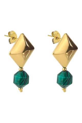 Boucles d'oreilles - Doré et vert - Marc Malone